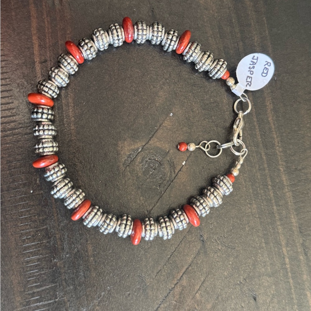 Red Jasper Beaded Bracelet